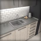 Gránit mosogató - NERO Arriva  - Szürke