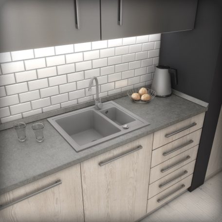 Gránit mosogató - NERO Arriva  - Szürke