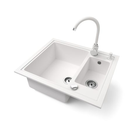 Gránit mosogató - NERO Arriva  - fehér