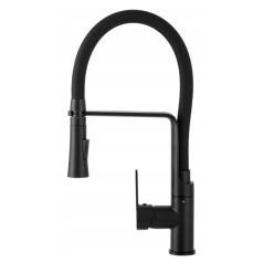   Gamma Vegas mosogató csaptelep - kivehető zuhanyfej - fekete