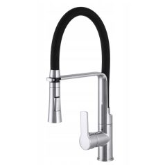   Gamma Vegas mosogató csaptelep - kivehető zuhanyfej - Fekete - króm