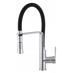  Gamma Vegas mosogató csaptelep - kivehető zuhanyfej - Fekete - króm