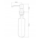 Mosogatószer adagoló - 300ml - Gamma (matt fekete) 
