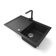 Gránit mosogatótálca - NERO Eris - szemcsés fekete