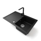 Gránit mosogatótálca - NERO Eris - matt fekete