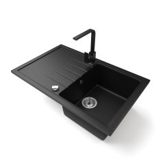 Gránit mosogatótálca - NERO Eris - matt fekete