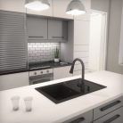 Gránit mosogatótálca - NERO Eris - matt fekete