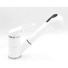   Gamma SHOWER Kihúzható Zuhanyfejes Mosogató Csaptelep - Fehér