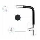 LINEA Mosogató Csaptelep - Kihúzható Fej - Matt Fekete