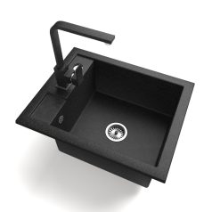 Gránit mosogató - NERO Parma - szemcsés fekete