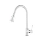 SNAKE gránit mosogató csaptelep - kihúzható fejjel - Fehér