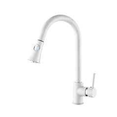   SNAKE gránit mosogató csaptelep - kihúzható fejjel - Fehér