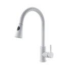 SNAKE gránit mosogató csaptelep - kihúzható fejjel - Fehér