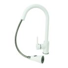 SNAKE gránit mosogató csaptelep - kihúzható fejjel - Fehér