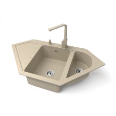 Gránit mosogatótálca - NERO Joker - bézs