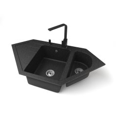 Gránit mosogatótálca - NERO Joker - szemcsés fekete