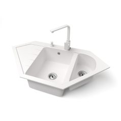 Gránit mosogatótálca - NERO Joker - fehér