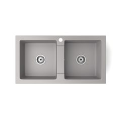 Gránit mosogatótálca - NERO Lybra - szürke