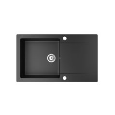 Gránit mosogatótálca - NERO Gold - matt fekete