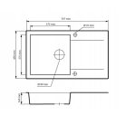 Gránit mosogatótálca - NERO Gold - szemcsés fekete