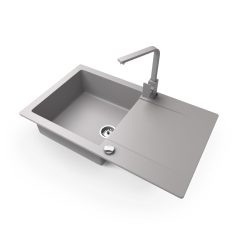 Gránit mosogatótálca - NERO Gold - szürke