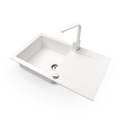 Gránit mosogatótálca - NERO Gold - fehér