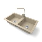 Gránit mosogatótálca - NERO Lybra - bézs