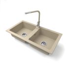 Gránit mosogatótálca - NERO Lybra - bézs