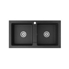 Gránit mosogatótálca - NERO Lybra - szemcsés fekete