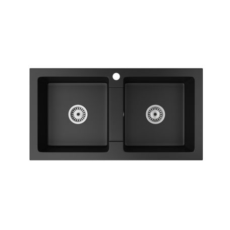 Gránit mosogatótálca - NERO Lybra - matt fekete