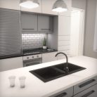 Gránit mosogatótálca - NERO Lybra - matt fekete