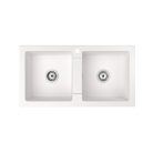 Gránit mosogatótálca - NERO Lybra - fehér