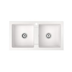 Gránit mosogatótálca - NERO Lybra - fehér