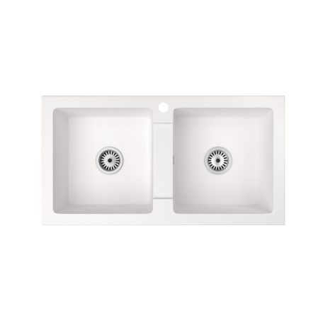 Gránit mosogatótálca - NERO Lybra - fehér