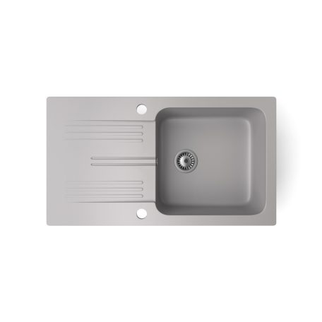 Gránit mosogató - NERO Malta - szürke