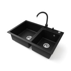 Gránit mosogatótálca - NERO Palazzo - matt fekete