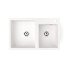 Gránit mosogatótálca - NERO Palazzo - fehér