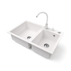 Gránit mosogatótálca - NERO Palazzo - fehér