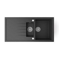 Gránit mosogató - NERO Solarys - szemcsés fekete