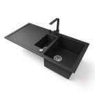 Gránit mosogató - NERO Solarys - szemcsés fekete