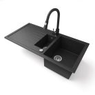 Gránit mosogató - NERO Solarys - szemcsés fekete