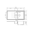 Gránit mosogató - NERO Solarys - szemcsés fekete