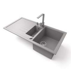 Gránit mosogató - NERO Solarys - szürke