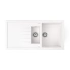 Gránit mosogató - NERO Solarys - fehér