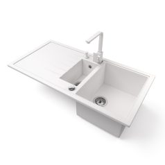 Gránit mosogató - NERO Solarys - fehér