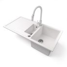 Gránit mosogató - NERO Solarys - fehér