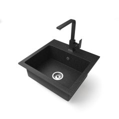 Gránit mosogatótálca - NERO Uno - szemcsés fekete