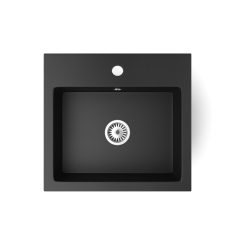 Gránit mosogatótálca - NERO Uno - matt fekete