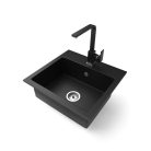 Gránit mosogatótálca - NERO Uno - matt fekete