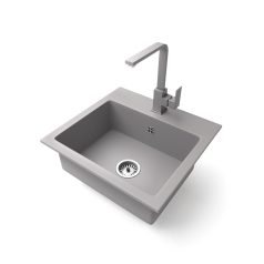 Gránit mosogatótálca - NERO Uno - szürke